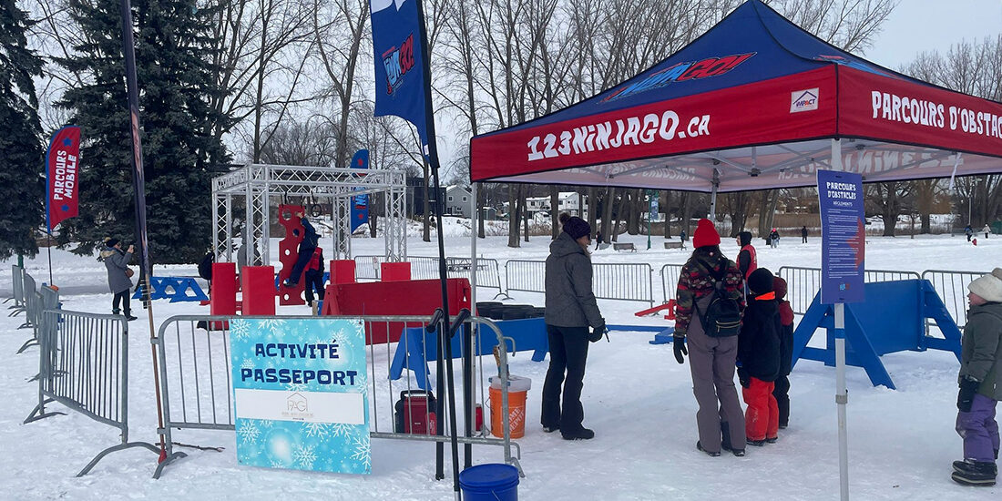Parcours "Ninja Warrior" en hiver | 123 Ninja Go | Parcours d'obstacles mobiles | Écoles • Camps • Festivals | Kompra Bootcamp