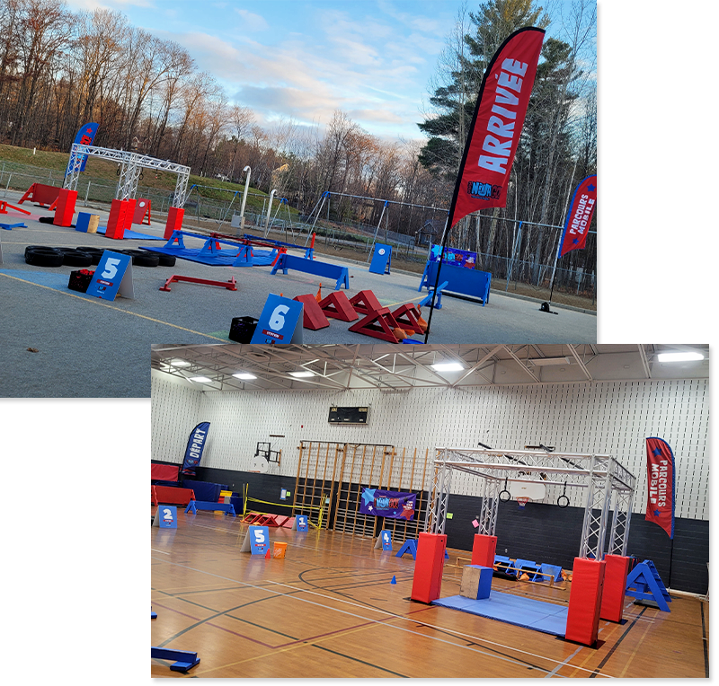 123 Ninja Go | Parcours d'obstacles mobiles | Écoles • Camps • Festivals | Kompra Bootcamp