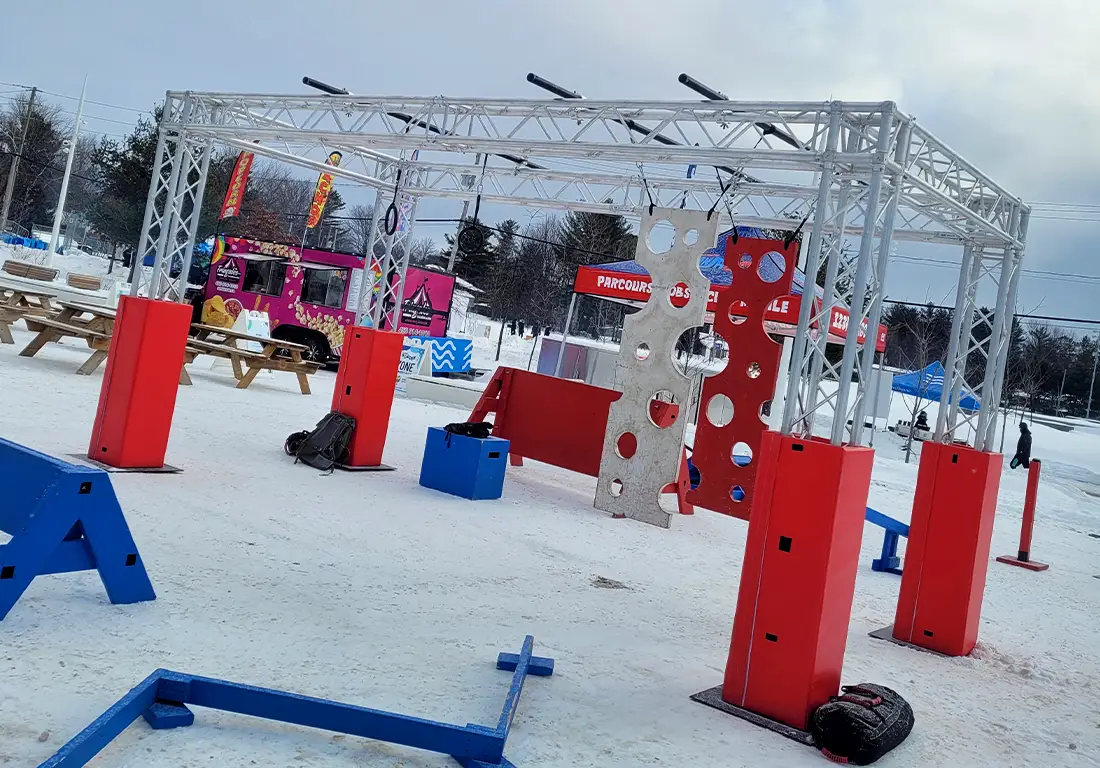 123 Ninja Go • Parcours d'obstacles mobile | Écoles • Festivals • Camp | Ninja Warrior • OCR | Parcours d'obstacles en hiver